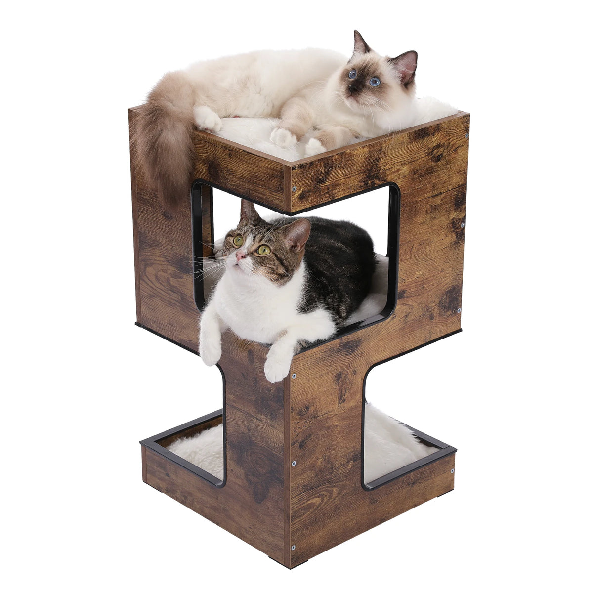 PAWZ Road Modern Cat Condo With Removable Mats And Scratcher by Annie N Poe Cattastic Supplies