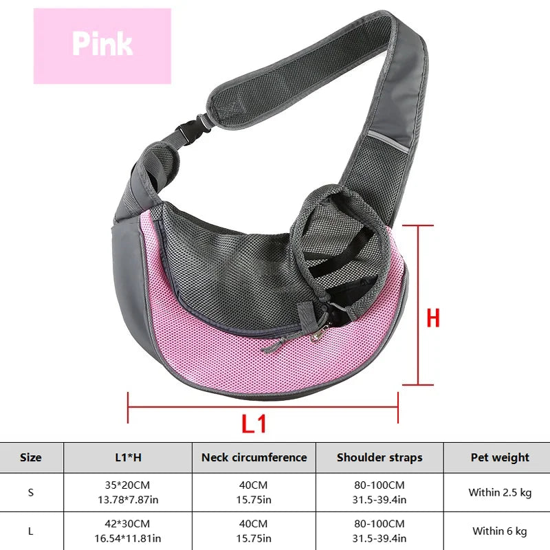 Dog Sling Carrier Breathable Mesh Backpack for Pets