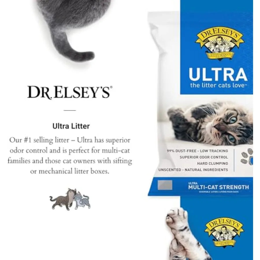 Ultra UnScented Clumping Clay Cat Litter For Odor Control
