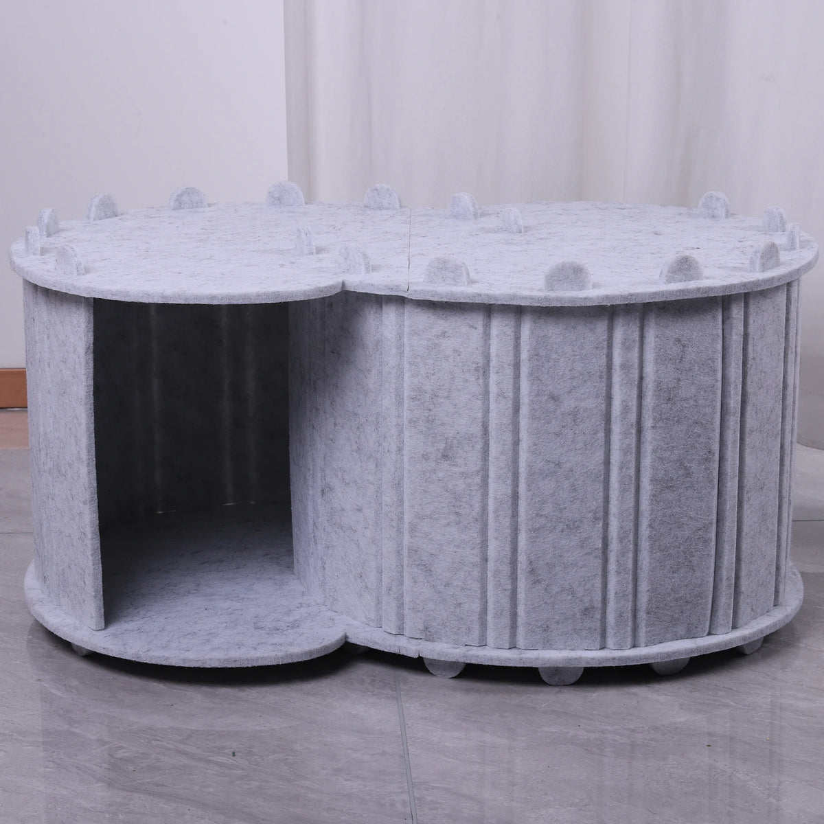 Foldable Felt Cat Tunnel Bed Semi Enclosed Peekaboo Cave