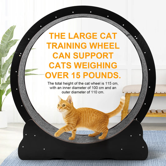 Cats Exercise Running Wheel 43inch Large Cat Running Treadmill Wheel for Indoor Cats