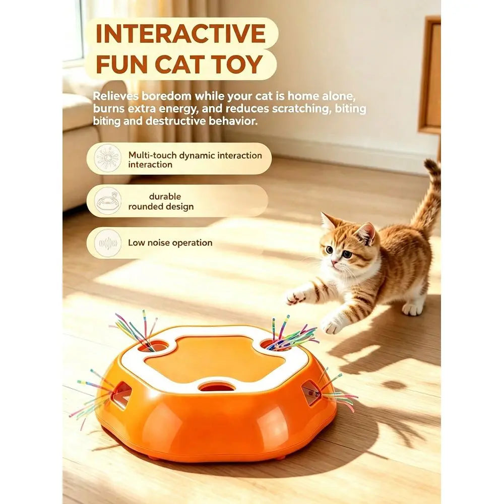 Holes Electronic Interactive Cat Toy Automatic Pop Hide Seek Motion Teaser Low Noise MultiTouch Dynamic Design Relieves Boredom