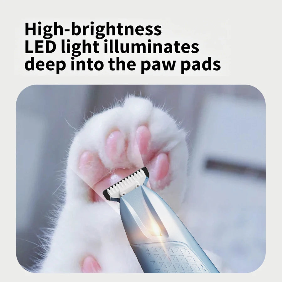 New Pet Hair Trimmer Rechargeable with Light Small Electric Clippers for Dogs And Cats Foot Hair Trimming Pet Grooming Tool