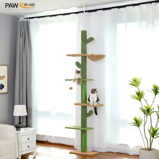 PAWZ Road 5-Tier Floor To Ceiling Cat Tree With Hammock