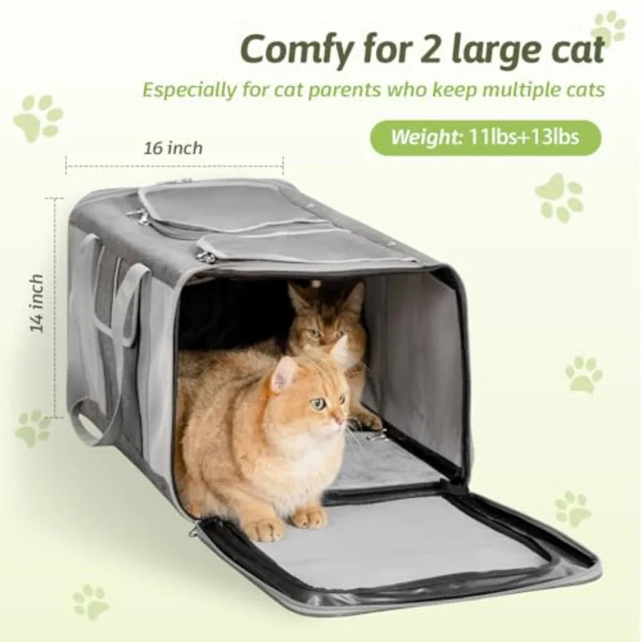 All-Sided Mesh Carrier for Cats and Dogs Travel Ready