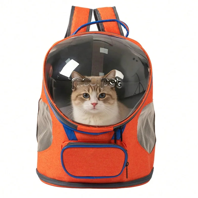 Foldable Breathable Transparent Cat And Dog Backpack Carrier