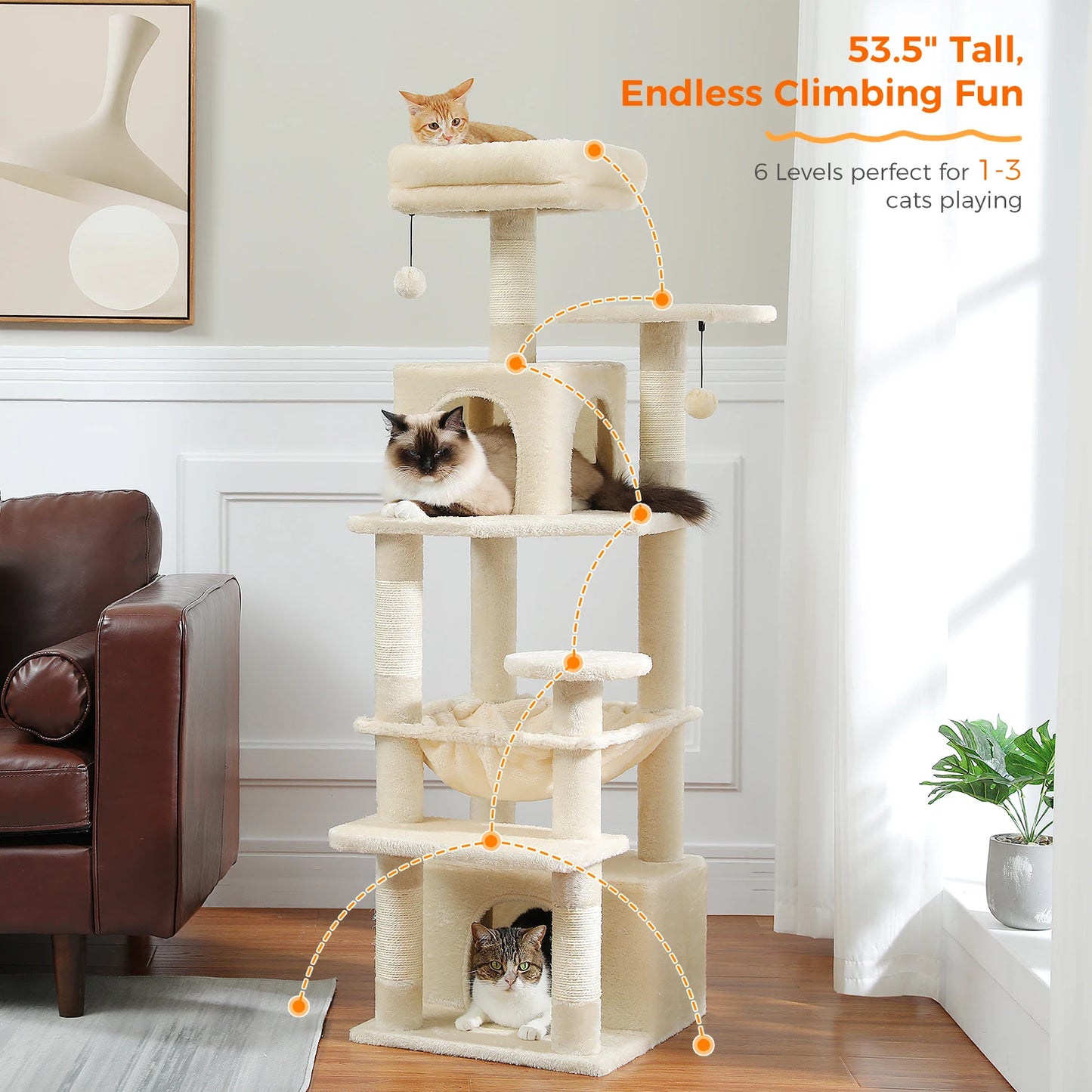 PAWZ Road Cat Tree And Tower With Indoor Scratching Posts