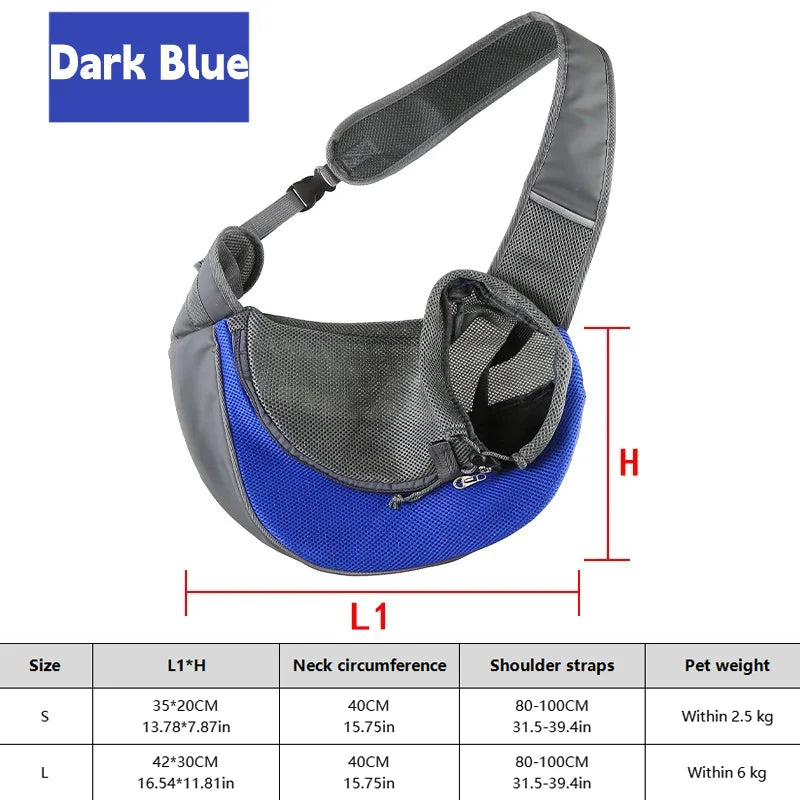 Dog Sling Carrier Breathable Mesh Backpack for Pets