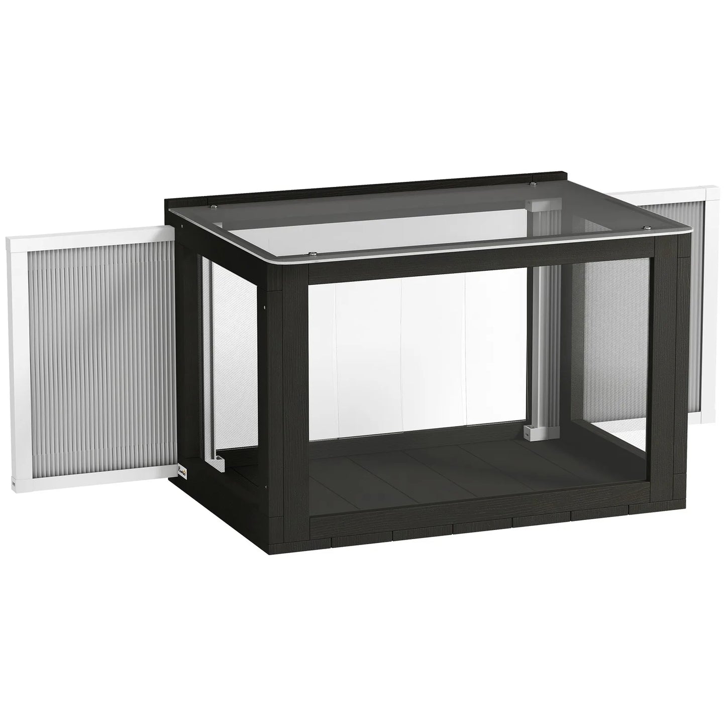 Window Catio Outdoor Cat Enclosure Adjustable 25"–41", Black
