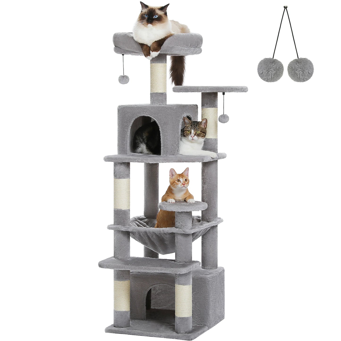 PAWZ Road Large Cat Tree Tower With Scratching Posts Condos