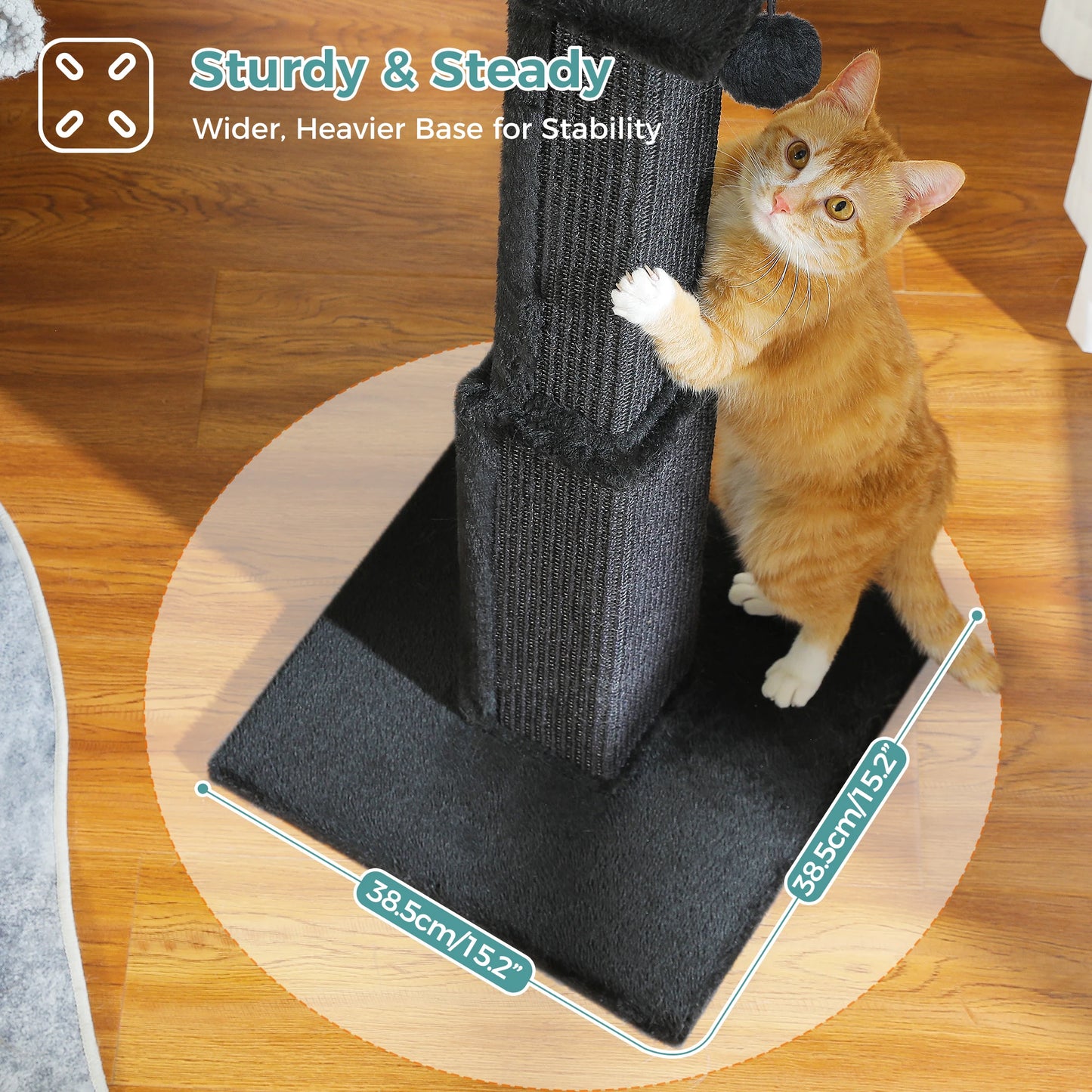 PAWZ Road Cat Scratching Post With Woven Sisal Ball Toy