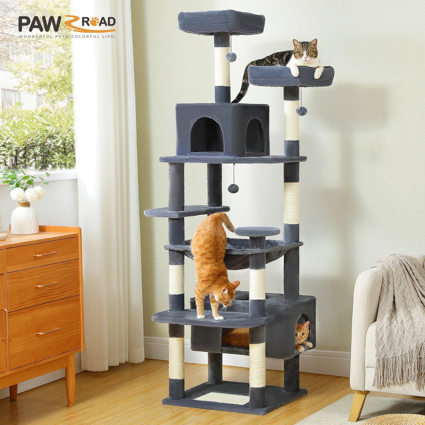 PAWZ Road Cat Tree And Tower With Indoor Scratching Posts
