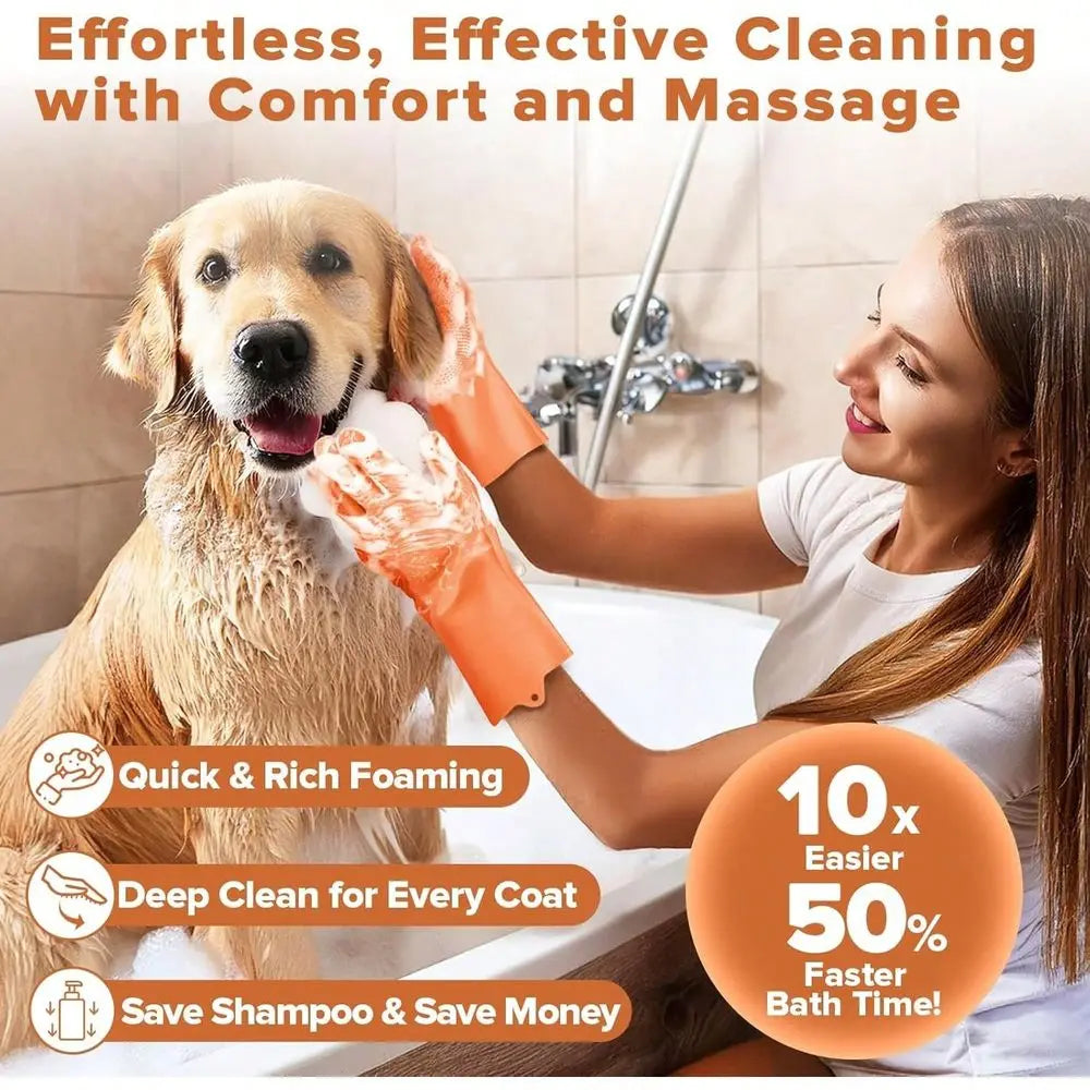 Grooming Bath Supplies For Dogs, Cats Dog Washing Gloves Dog Bath Brush Dog Shower Brush Pet Grooming Gloves Dog Grooming Kit P