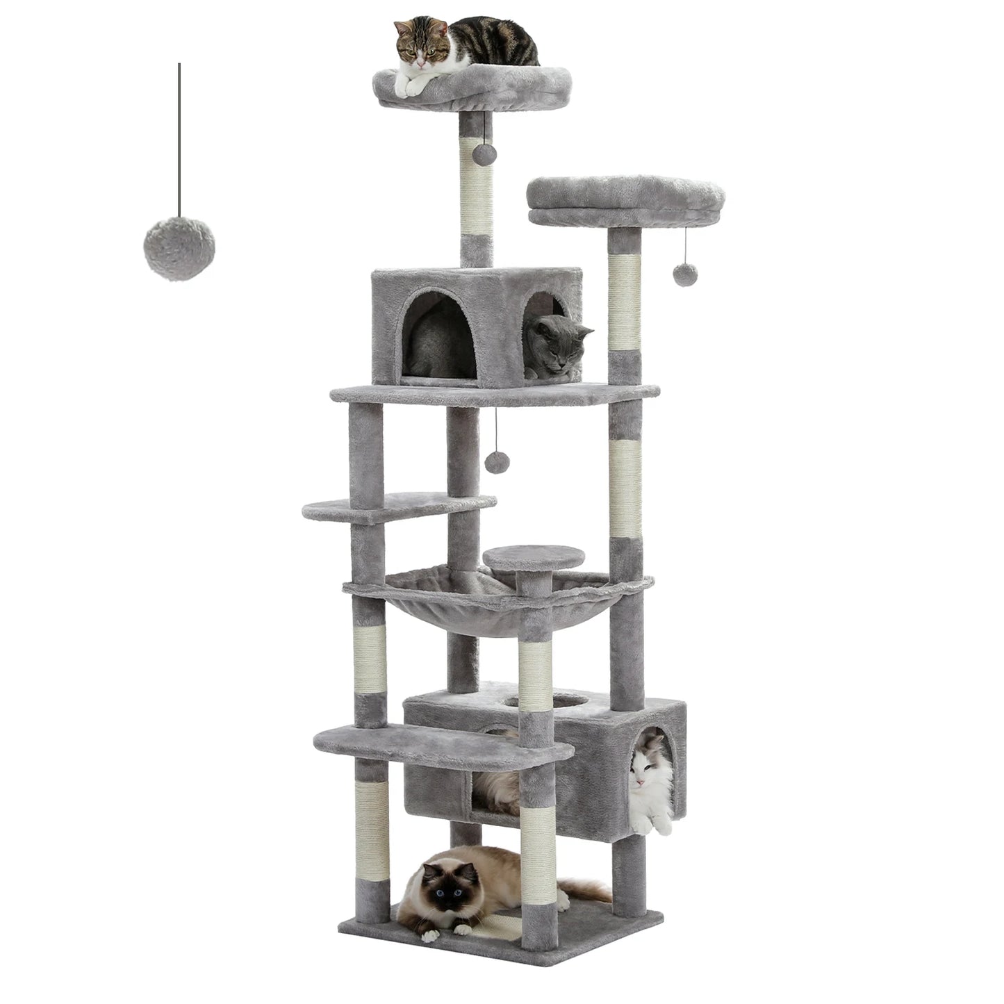PAWZ Road Large Cat Tree Tower With Scratching Posts Condos