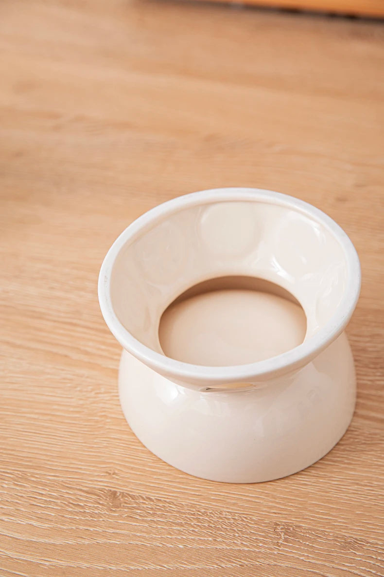 Japanese Ceramic Elevated Cat Bowl Puppy Dog Snacks Water Food Bowl For Cats Raised Cat Feeder Drinker Pet Supplies Accessories