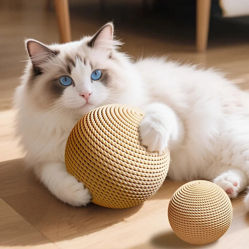 Durable Sisal Cat Ball Toy With Interactive Chew Feature