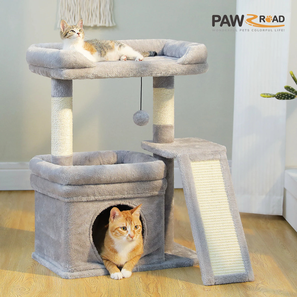 PAWZ Road Indoor Cat Tree With Sisal Scratching Post Perch