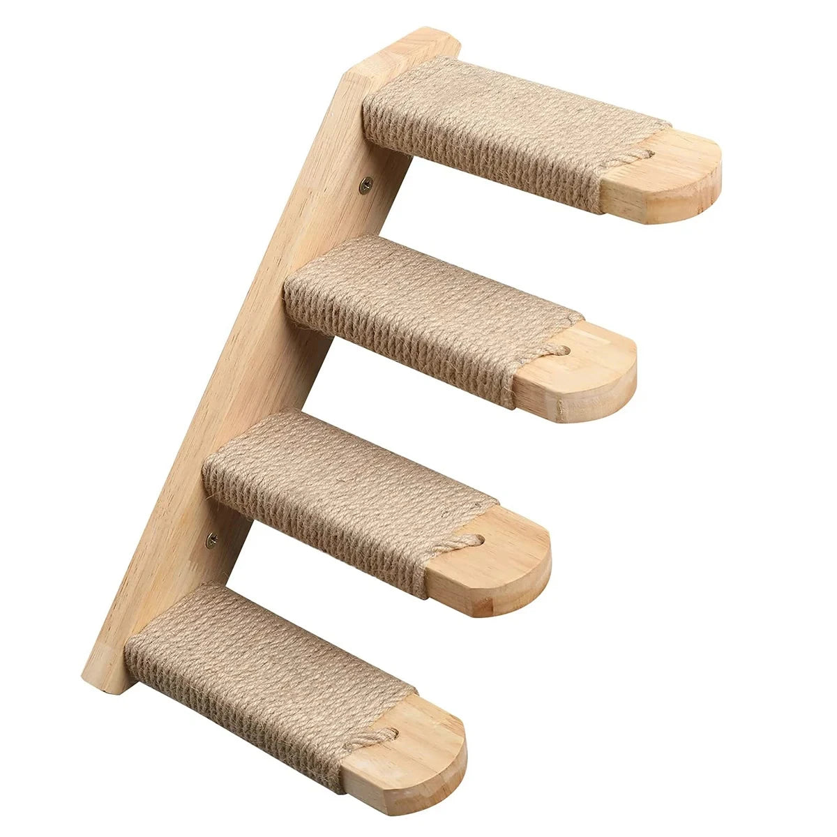 CWV Wall Mounted Cat Climbing Ladder Hammock Scratching Post Perch