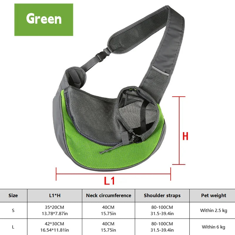 Dog Sling Carrier Breathable Mesh Backpack for Pets