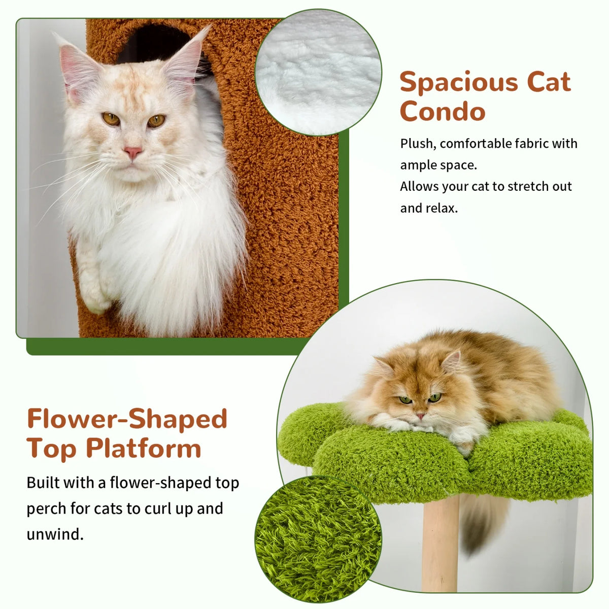 BINGOPAW Multi-Level Cat Tree With Sisal Scratching Posts
