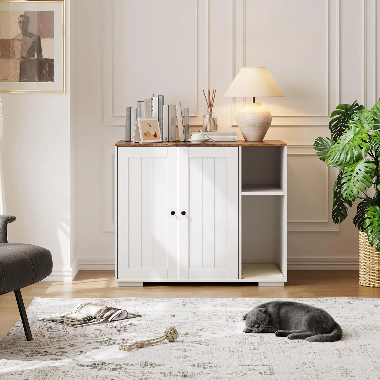 HiMISS Dog-Proof Cat Litter Enclosure For Litter Robot 3/4