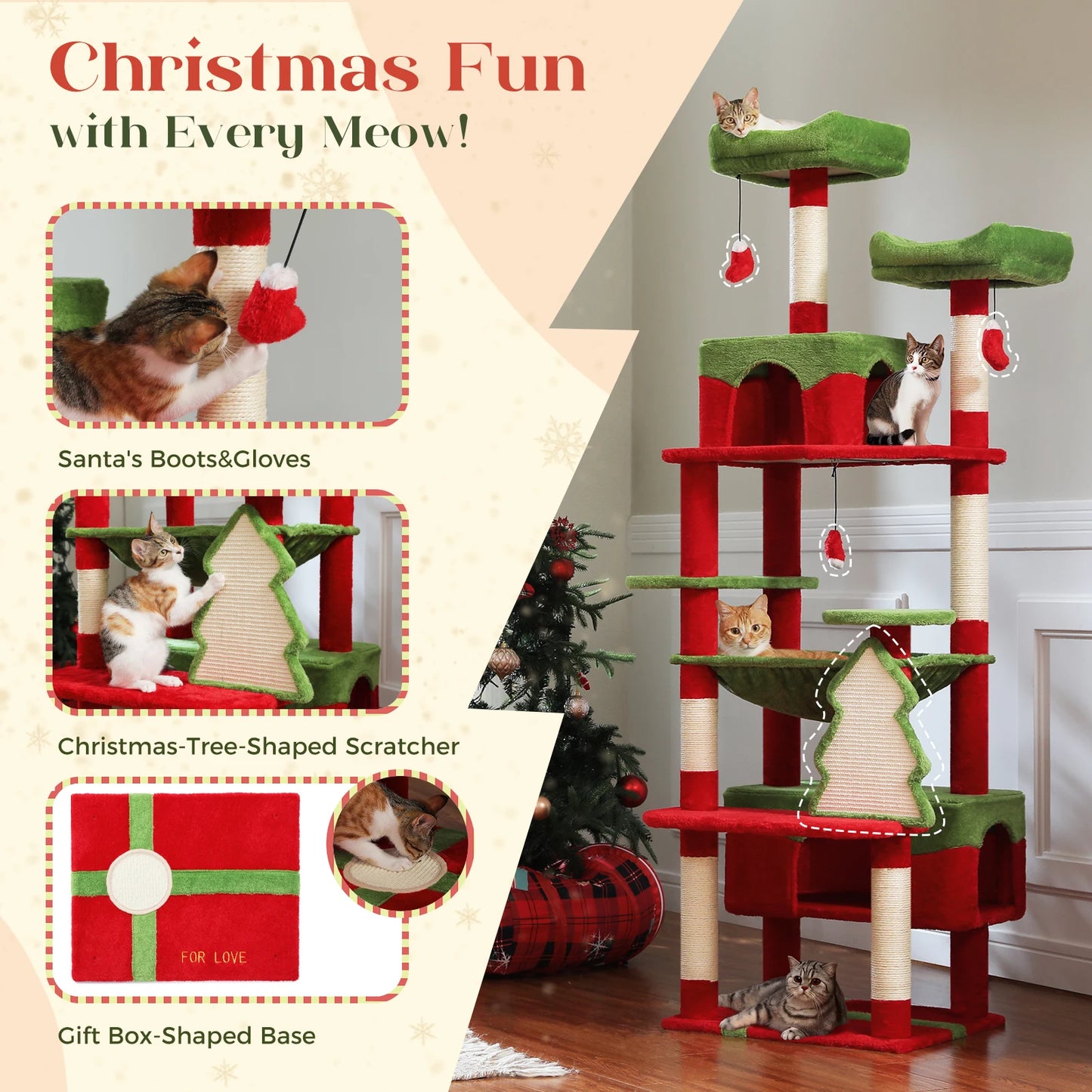 PAWZ Road Cat Tree And Tower With Indoor Scratching Posts