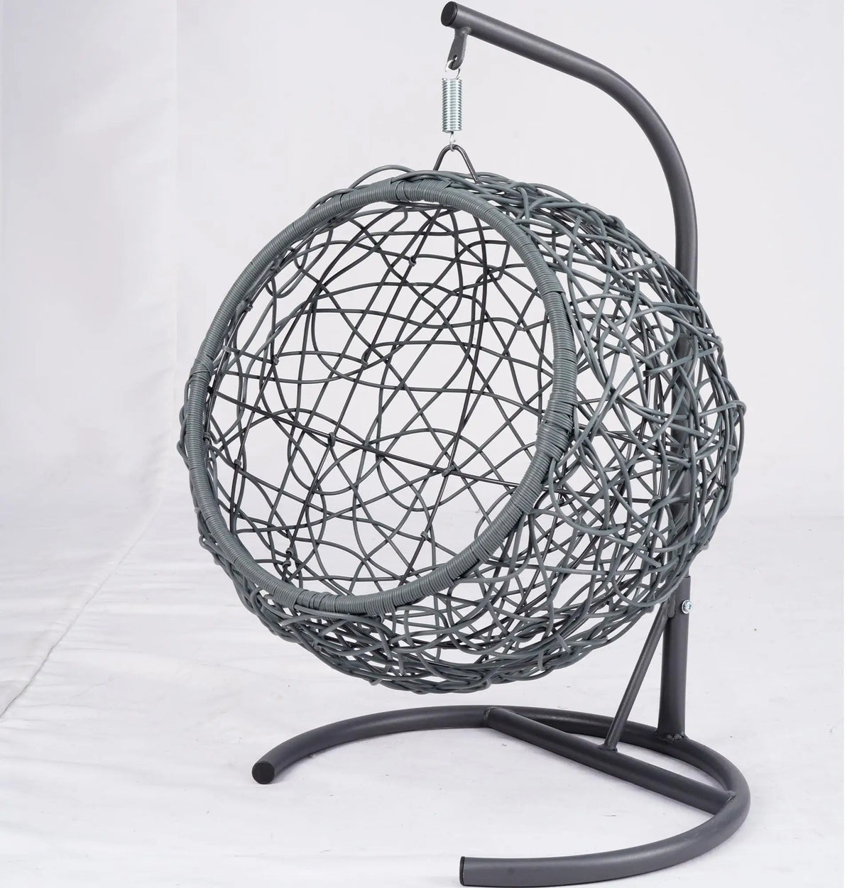 Hanging Rattan Cat Swing Bed With Sturdy Floor Stand