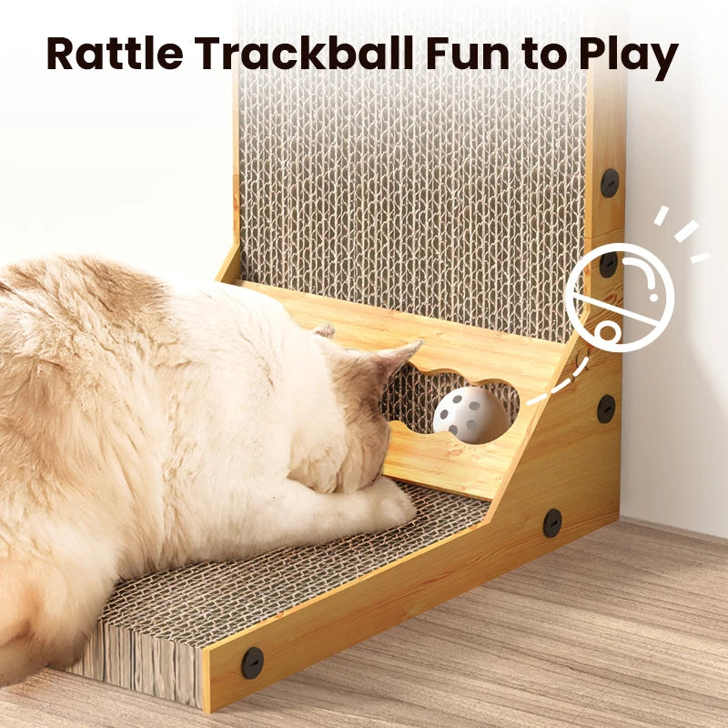 ROJECO Cat Scratcher Cat Scratching Board For Cats Toys L-Shaped Claw Grinding Scraper Mat Cat Furniture Protector Accesories