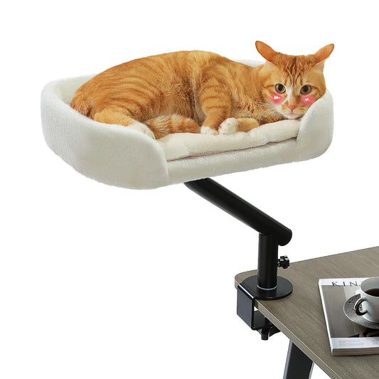 PAWZ Road Rotatable Cat Desk Bed Adjustable Plush Hammock by Annie N Poe Cattastic Supplies