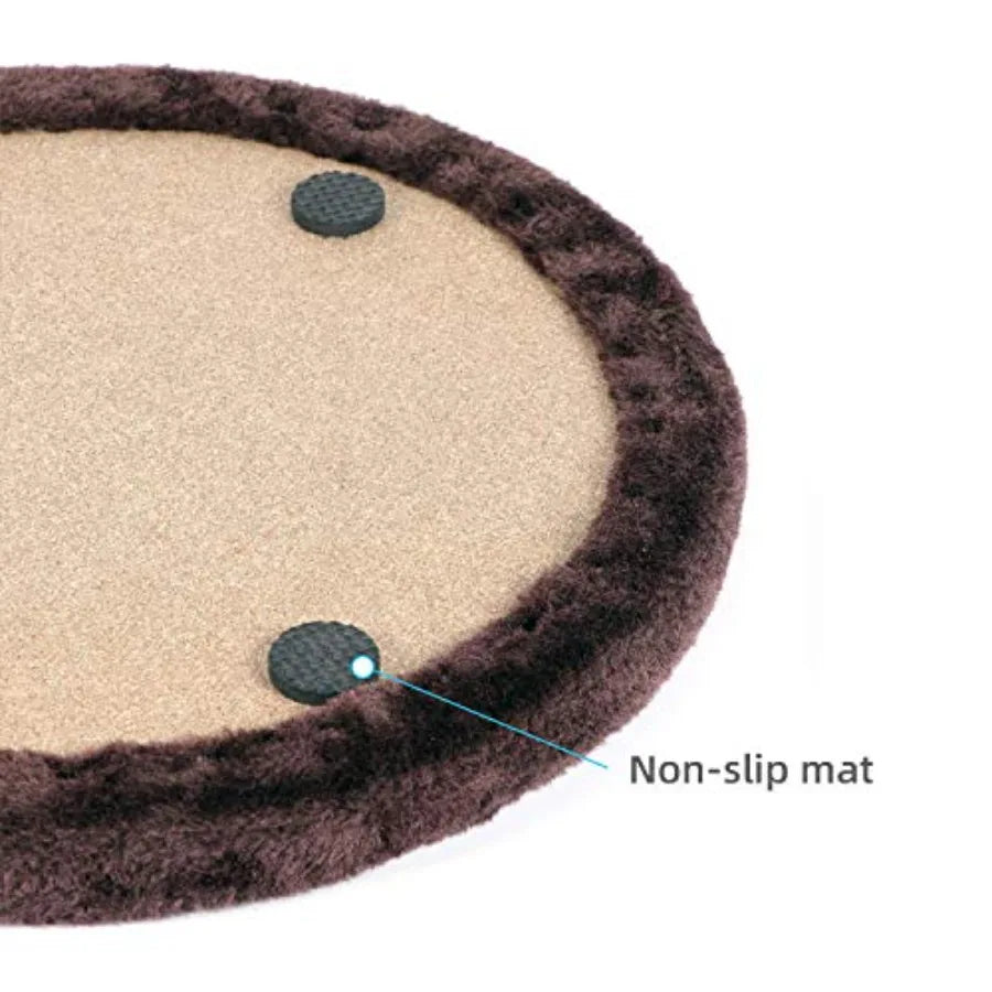 Original Cat Self Groomer, Arch Grooming Brush wtih Heavy Wooden Scratching Pad, Rubbing Post and Toy, Cat Face Scratchers Body