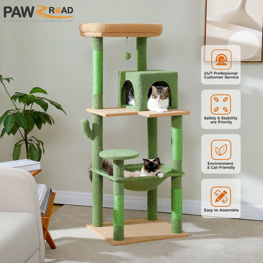 PAWZ Road Cactus Cat Tree Tower For Large Cats Perch
