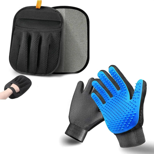 PCS Pet Hair Removal Glove and Pet Grooming Glove Kit for Cats & Dogs, Pet Hair Gloves & Dog Washing Gloves ，Reusable Magic Brush Pet Hair Remover Tool for Laundry，Carpet,Car Seat，Couch