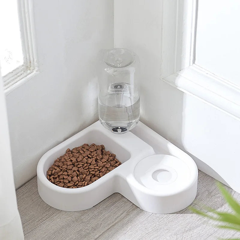 Double Cat Bowls with Non-slip Base Durable Food Water Feeding Bowl Elevated Pet Dish for Cats Small Cats Indoor Daily Feeding