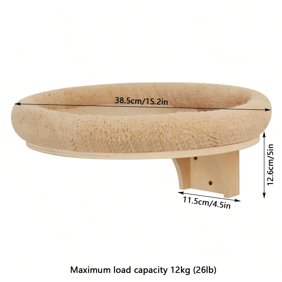 CWV Wall Mounted Cat Climbing Shelf With Sisal Scratching Post