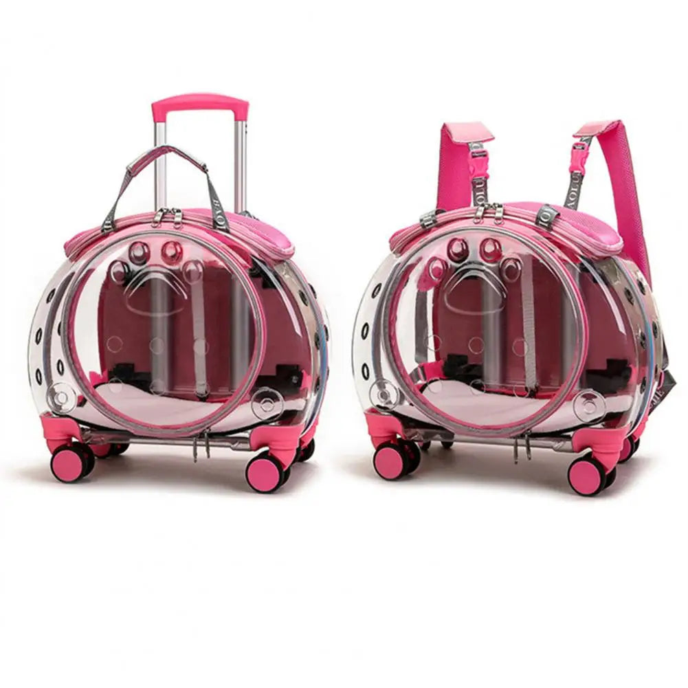 Pet Trolley Case Transparent Cat Carrier Backpack for Pets