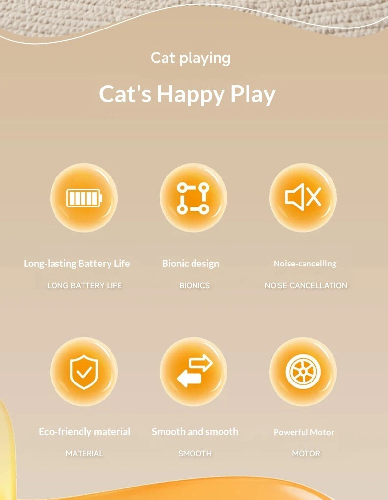 Smart Cat Toy: Self-Entertaining Interactive Cat Wand with Artificial Feathers – Electric Toy Suitable for Small and Large Cats