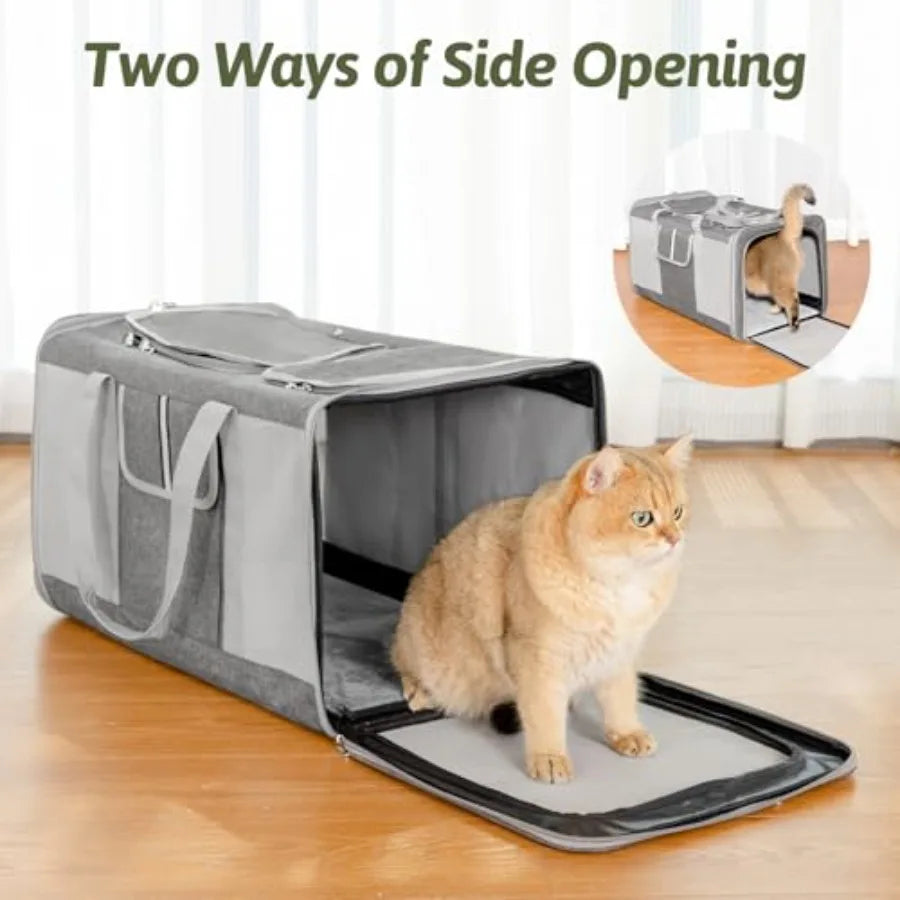 All-Sided Mesh Carrier for Cats and Dogs Travel Ready
