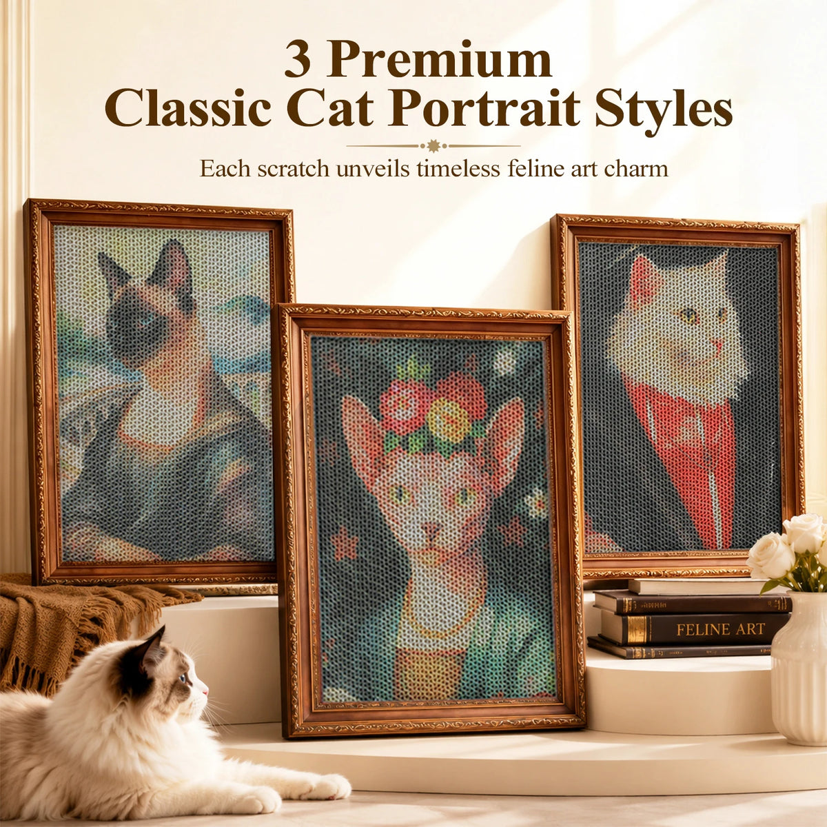 PAWZ Road 3-Pack Corrugated Cat Scratcher With Adhesive Strips