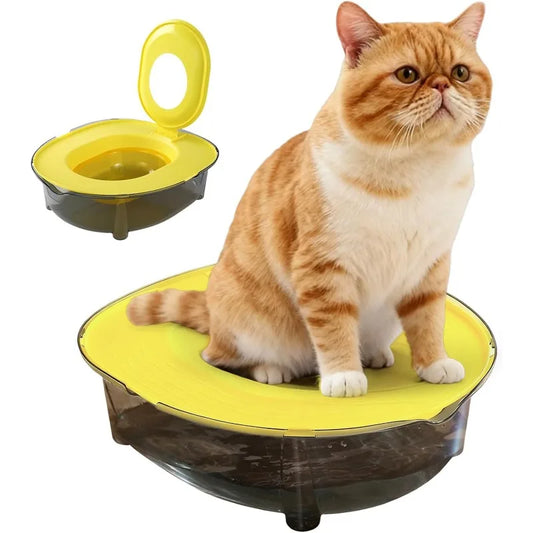 Cat Litter Box Set — Detachable, Splash-Proof, and Odor-Resistant Design — Compact Cat Toilet & Litter Pan