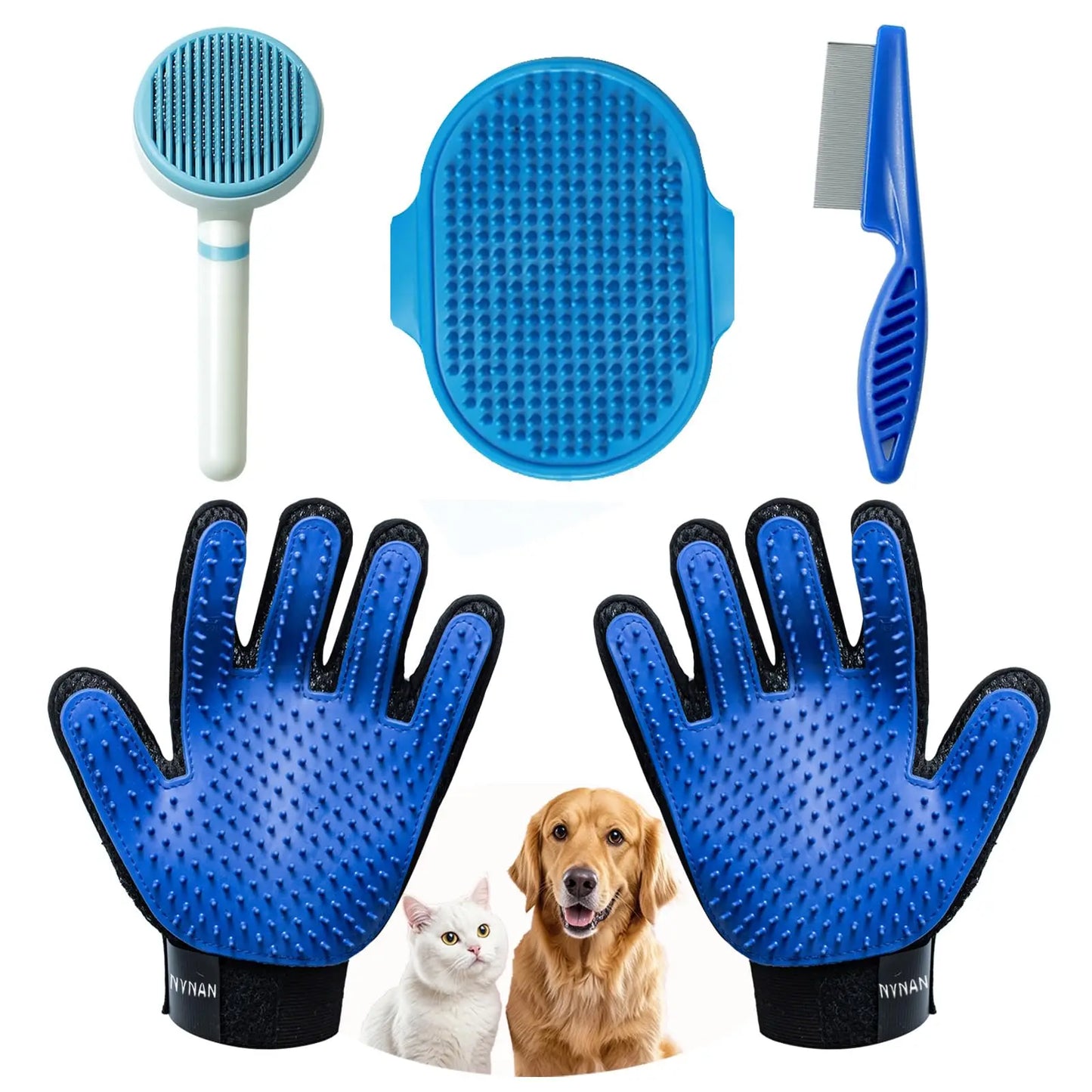 PCS Pet Hair Removal Glove and Pet Grooming Glove Kit for Cats & Dogs, Pet Hair Gloves & Dog Washing Gloves ，Reusable Magic Brush Pet Hair Remover Tool for Laundry，Carpet,Car Seat，Couch