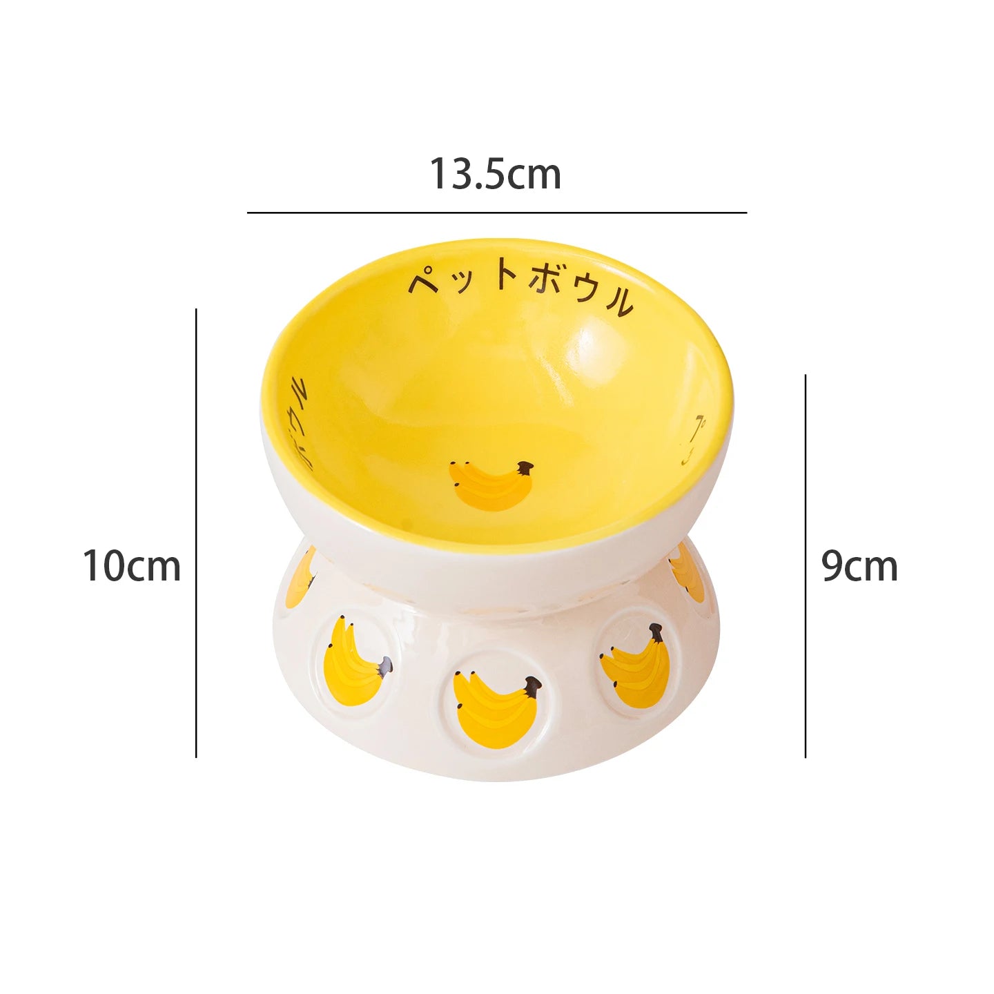 Japanese Ceramic Elevated Cat Bowl Puppy Dog Snacks Water Food Bowl For Cats Raised Cat Feeder Drinker Pet Supplies Accessories