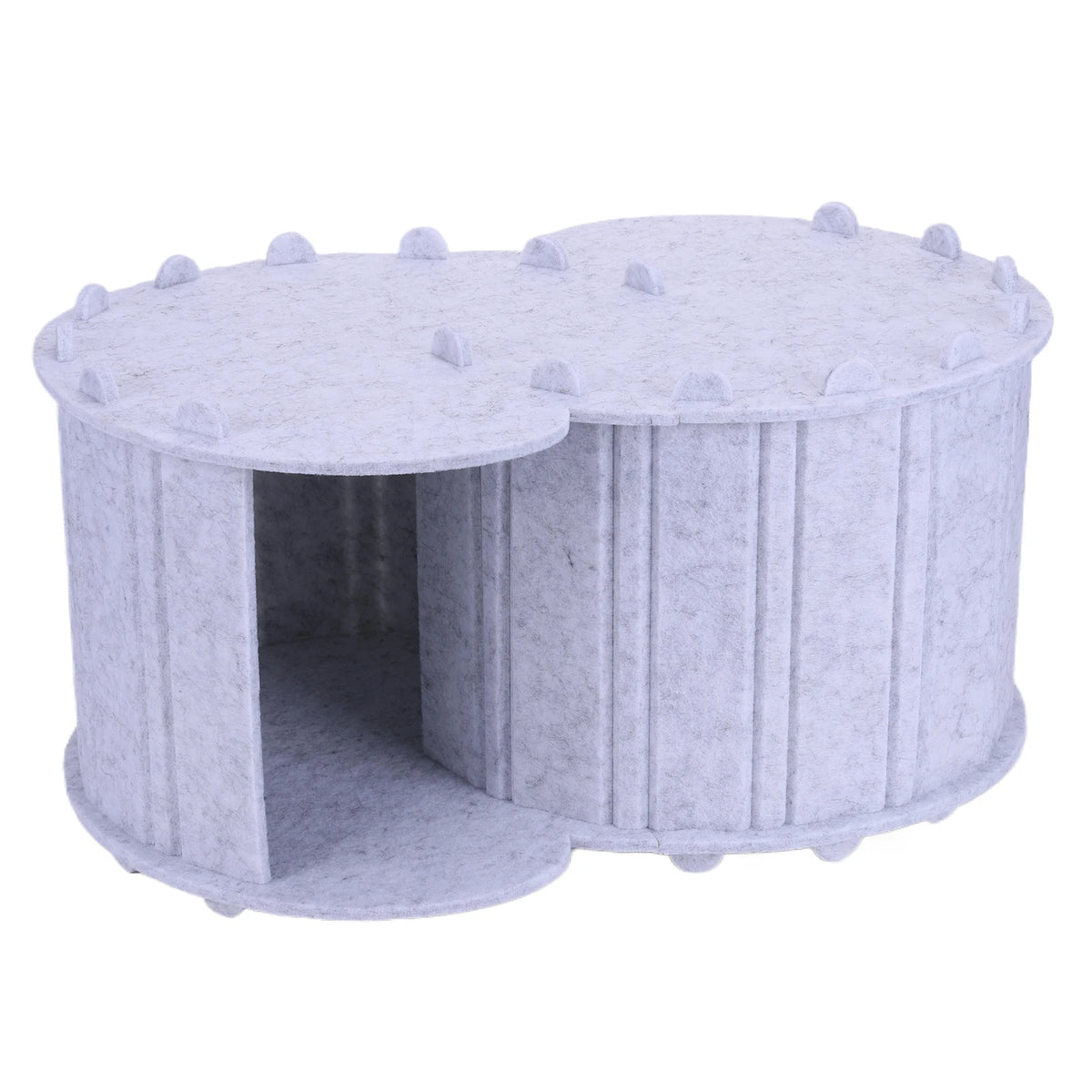 Foldable Felt Cat Tunnel Bed Semi Enclosed Peekaboo Cave