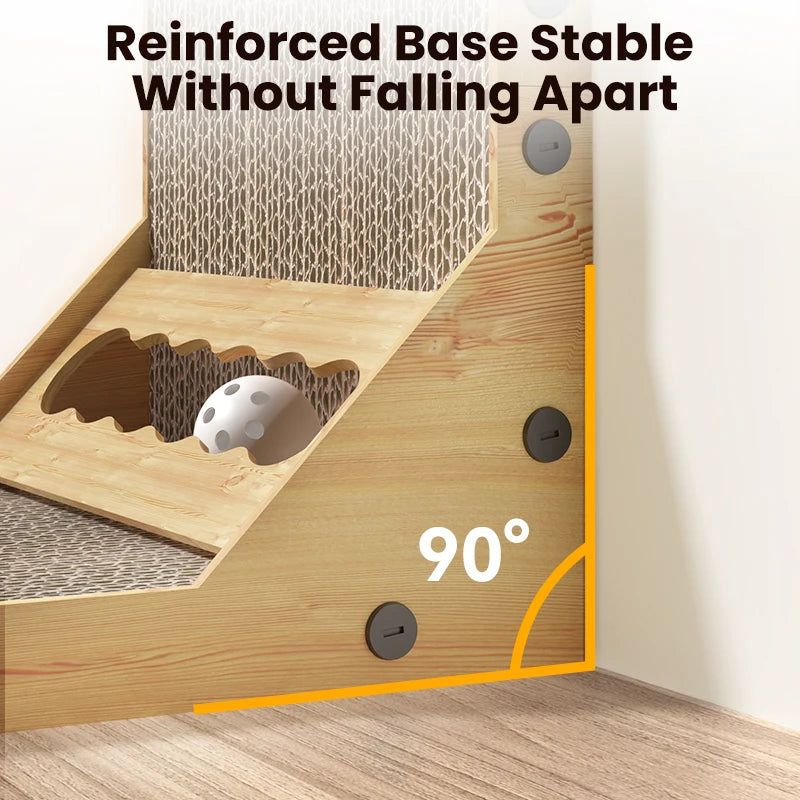 ROJECO Cat Scratcher Cat Scratching Board For Cats Toys L-Shaped Claw Grinding Scraper Mat Cat Furniture Protector Accesories