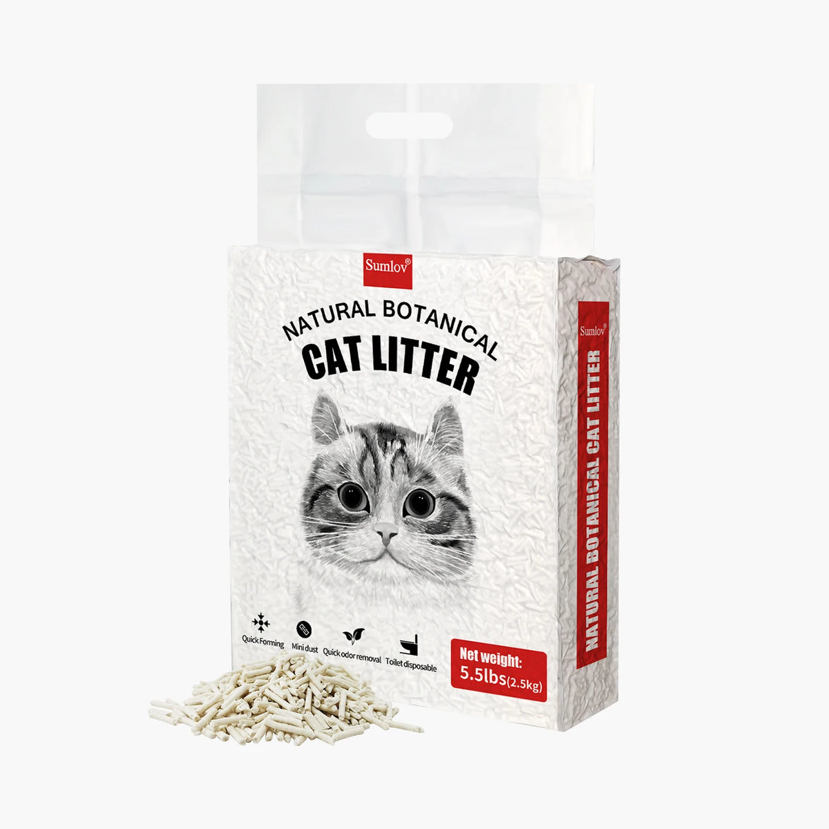 Natural Tofu Cat Litter Quick Clumping Flushable Odor Control