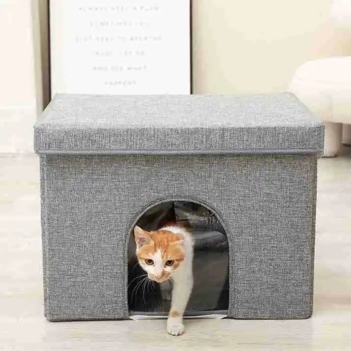 Foldable Cooling Cat Nest With Integrated Ice Pack For Pets