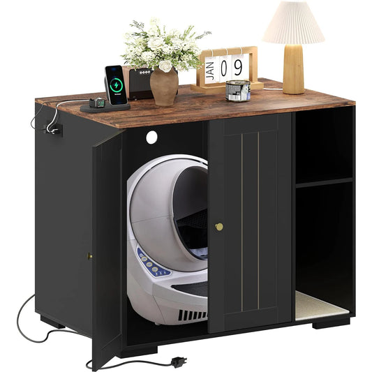 HiMISS Dog-Proof Cat Litter Enclosure For Litter Robot 3/4