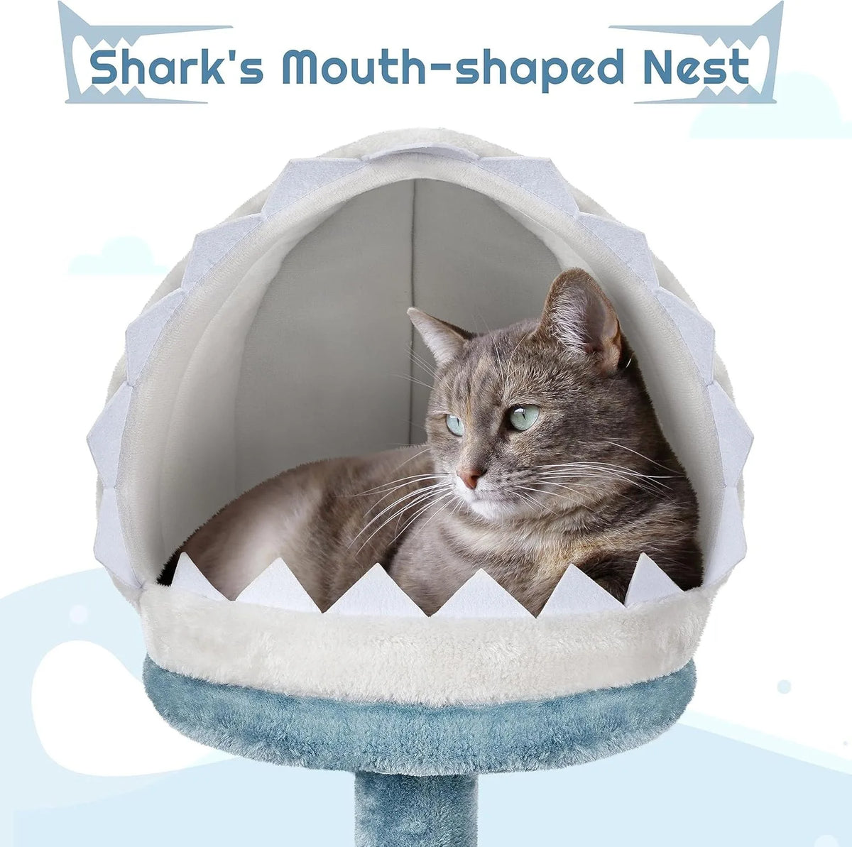 Marine Coastal Design Multi Tier Cat Tower With Bed