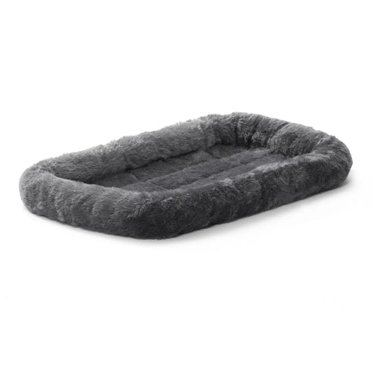 Small Gray Quiet Time Dog Bed Cozy Calming Anti-Anxiety Pet Mat for Small Dogs Cats Puppies Comfortable Washable Non-Slip