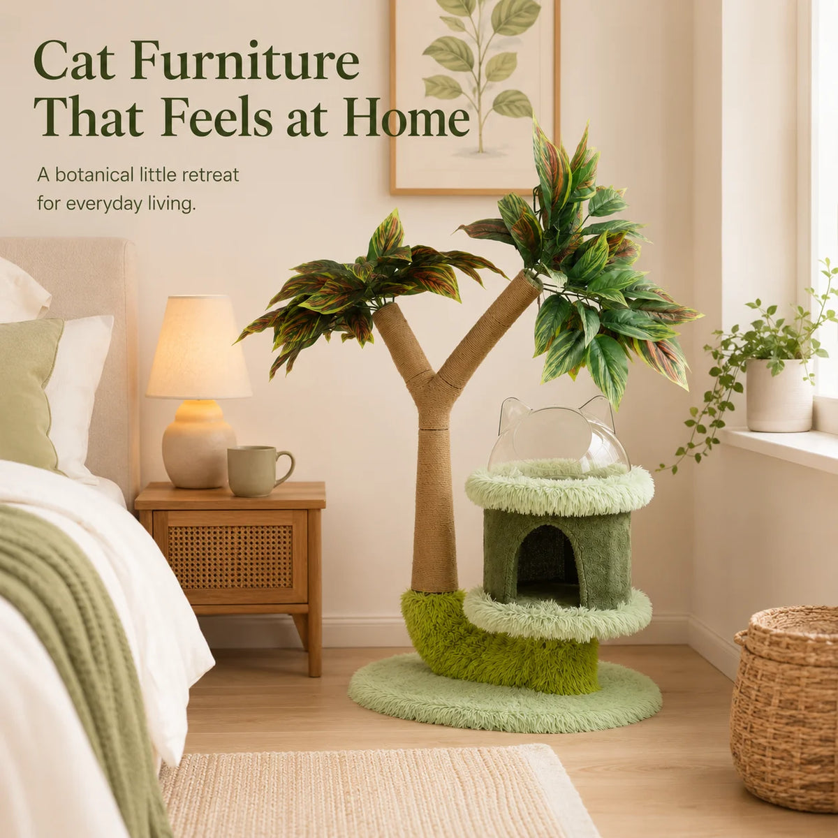 Mango Tree Cat Tree With Cozy Perch And Scratching Post