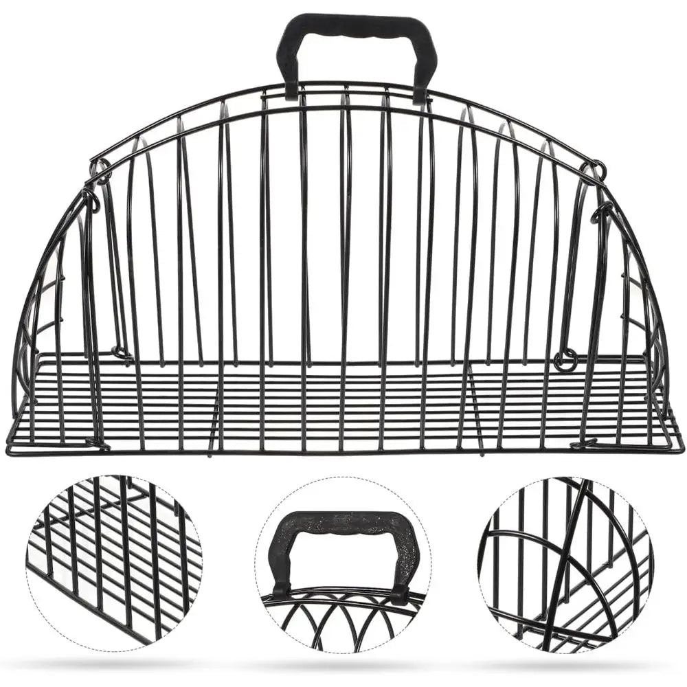 18-Inch Metal Cat Bathing and Drying Cage with Anti-Scratch Grooming Enclosure for Home Use